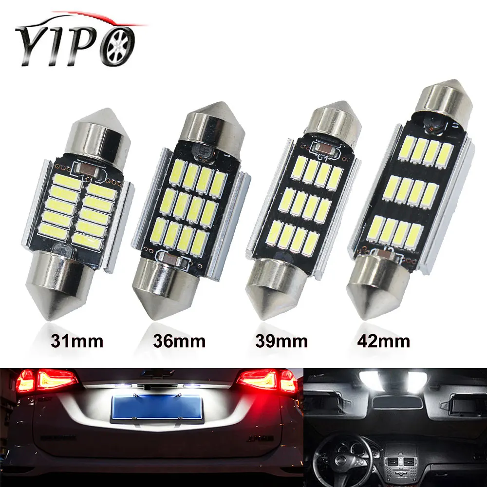 

Festoon C5W led 31mm 36mm 39mm 42mm LED Bulb C10W 3014SMD Auto Interior readling License Plate light lamp Car Styling 12V CANBUS
