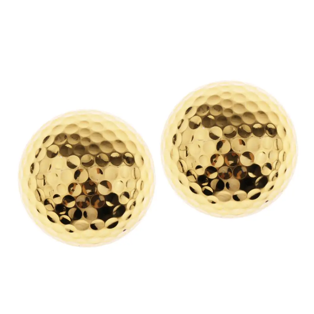 2pcs Durable Lightweight Rubber Dual-Layer Golf Ball for Match Practice Play Golfer Gift Club Prizes Giveaways