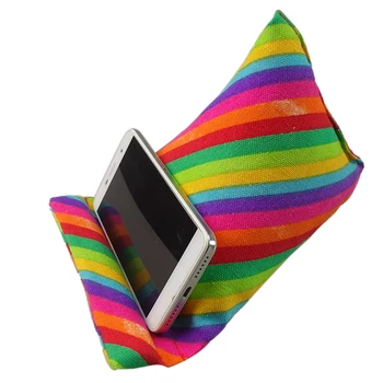 

Mobile Phone Rainbow Stripe Book Rest Support Cushion Universal Home Office Foam Portable Reading Canvas Tablet Pillow Holder