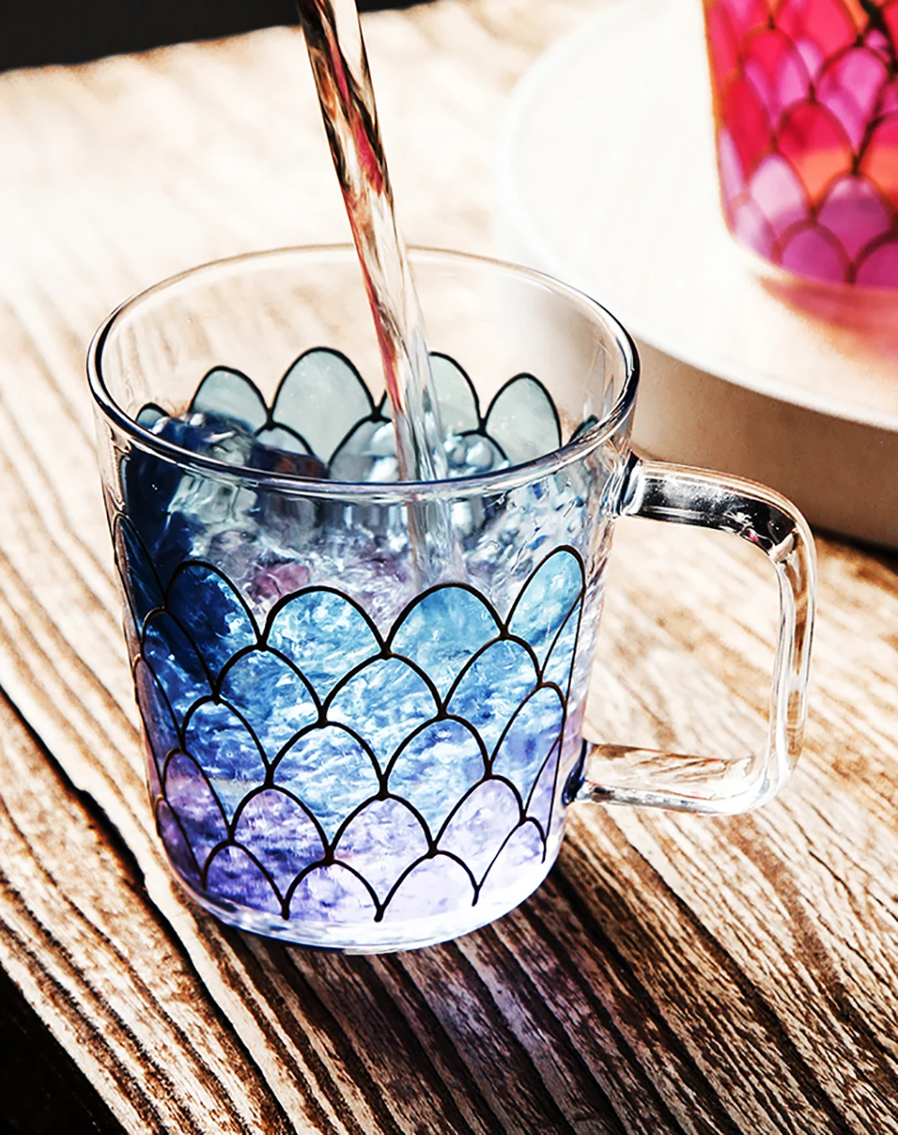 Original Fish Scale Stained Glass Mug Heat-resistant Glasses