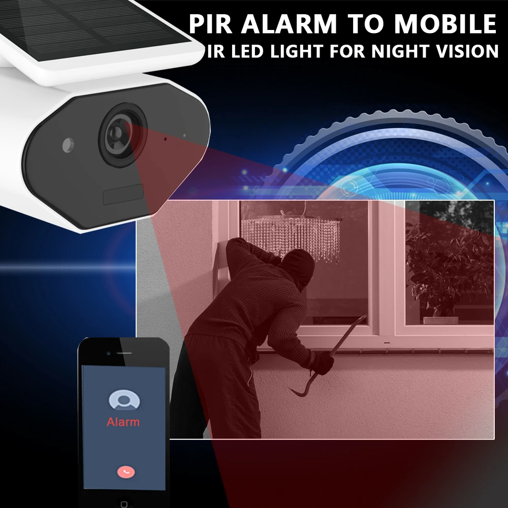 CTVMAN Wifi камера наружная солнечная 1080 P батарея IP беспроводная PIR ночное видение CCTV