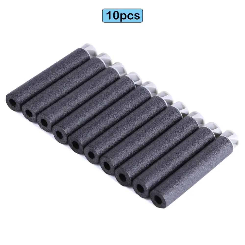 10pcs black 100 шт для пуль Nerf EVA Мягкая полая головка 7,2 см заправка пули дротики для Nerf аксессуары для игрушечного пистолета для Nerf бластеров - Цвет: 10pcs black