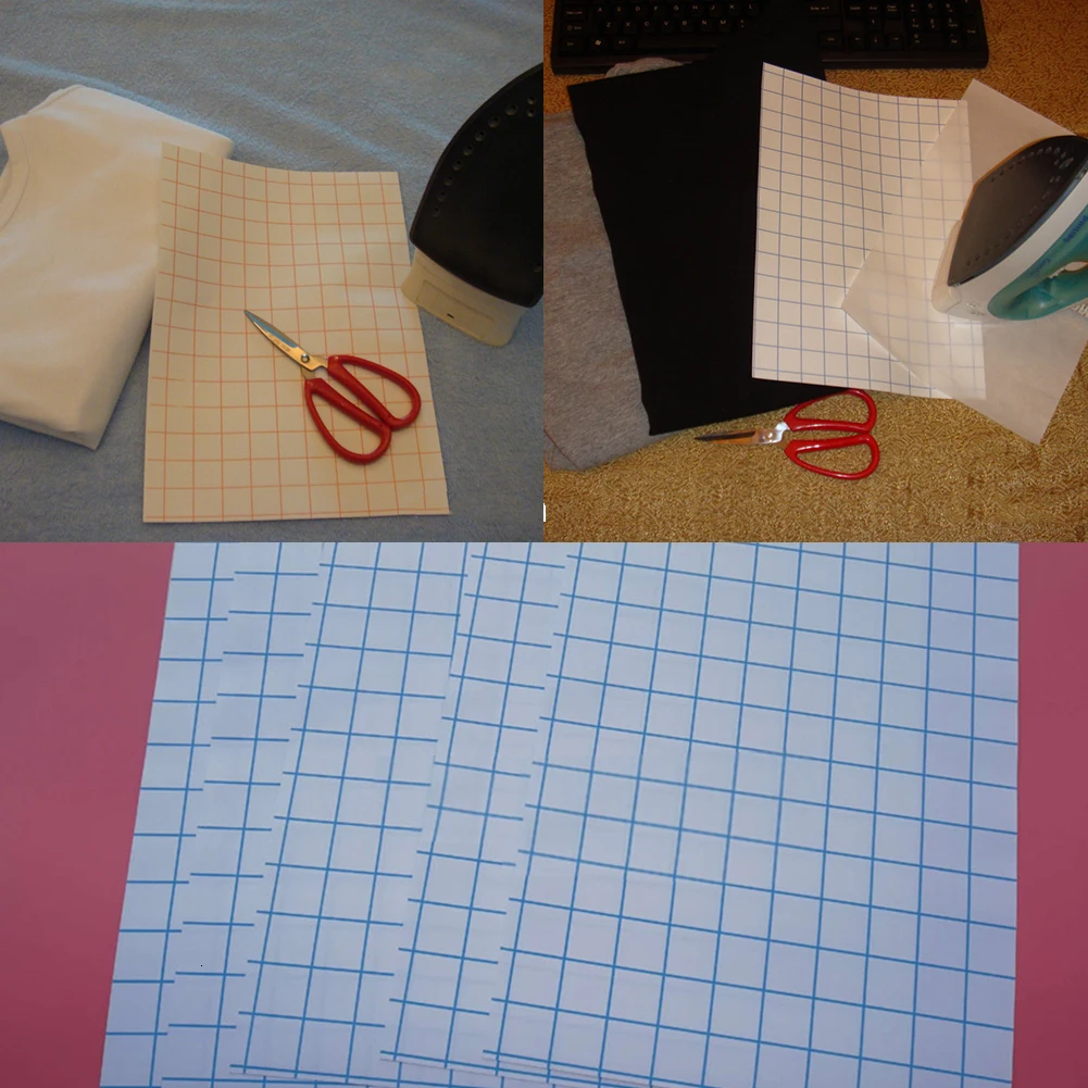 10 Sheets T-Shirt A4 Heat Transfer Paper Iron On Inkjet Heat Transfer Paper DIY T-Shirt Painting Iron-On Paper Fabrics Cloth B4