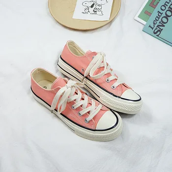 

5 Colors Fashion Hot Lace Up Canvas Shoes Mens womens unisex Casual Shoes Black For adults Girl Pink Purple N5005 EUR35-40