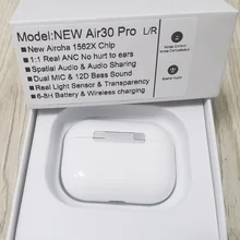 Air30 TWS Wireless Bluetooth Earphone 1562X Chip 45DB ANC Super Bass Earbuds With Charging