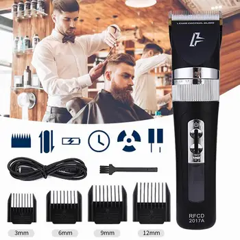 

Professional Hair Clipper for Men Rechargeable Hair Grooming Kit LCD Display with 4 Guide Combs CSV
