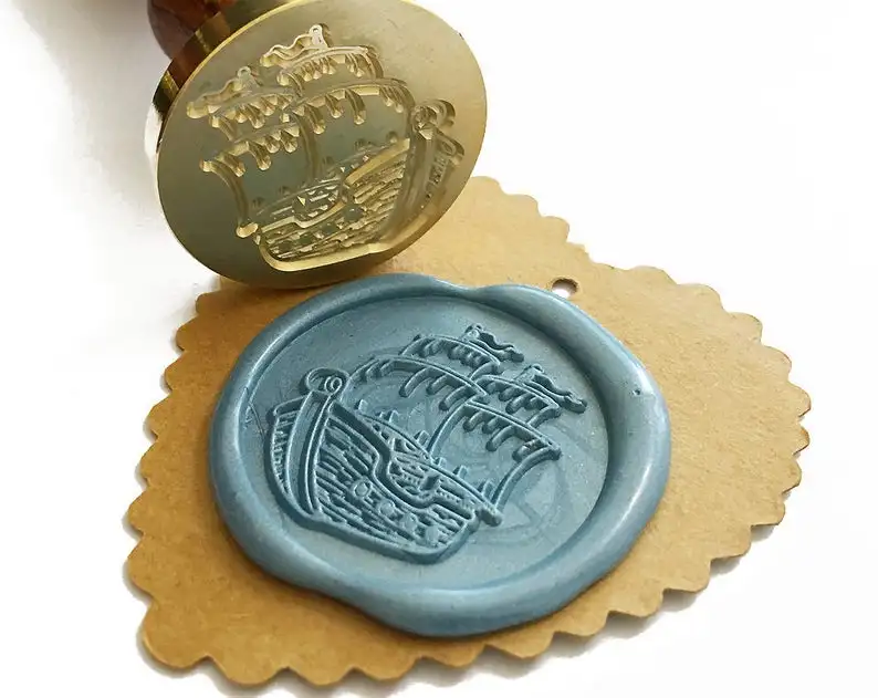 

SAILBOAT PIRATE SHIP Wax Seal Stamp / Wedding Party Invitation / Birthday / Envelope Letter Seal / Starter Kit / Sealing Wax Sti