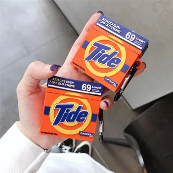 

3D Tide Laundry detergent Cartoon Headphone Earphone soft case for Apple airpods 1/2 Wireless Headset cover for airpods pro