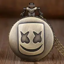 Карманные часы с узором в виде капель клоуна, ожерелье, цепочка, подвеска, бронза, винтажные мужские кварцевые карманные часы, Relogio De Bolso Fob часы