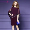 TESSCAR Women Luxury Sequined Dress Female Elegant Office Party Robe Femme Vintage Designer Chiffon Vestidos Plus Size M-3XL ► Photo 2/6