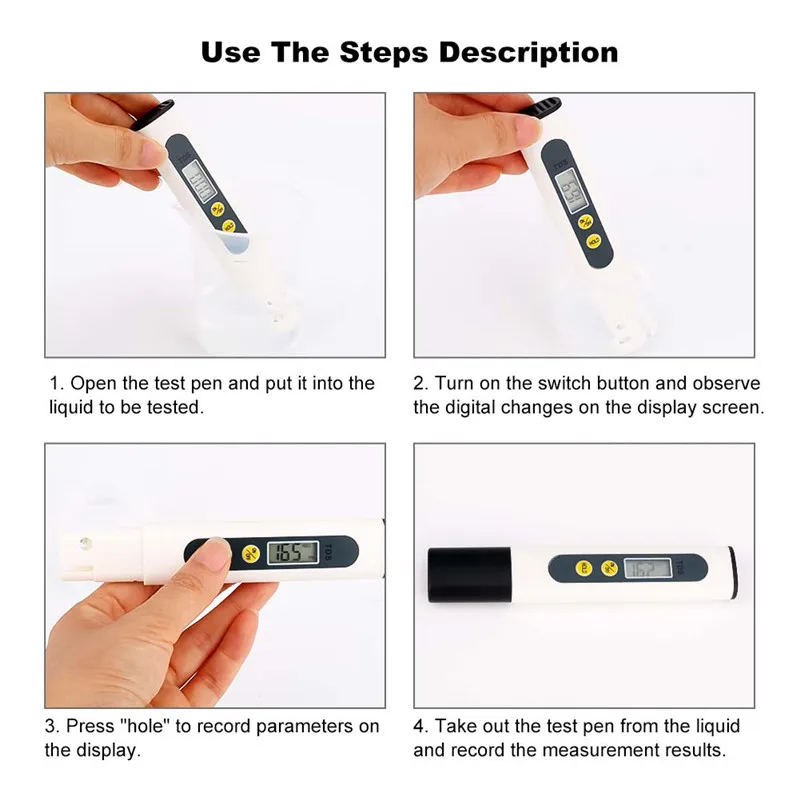 3-в-1 TDS метр тестер для Чистота воды тестер точный и надежный 0-9990PPM тестер качества воды ручка для Тестеры качества воды