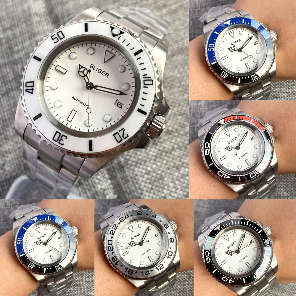 

SEA Sapphire Glass Mechanical Men Watch White Top Brand luxury Automatic Watch Men Wristwatch Reloj Hombre Glide Lock