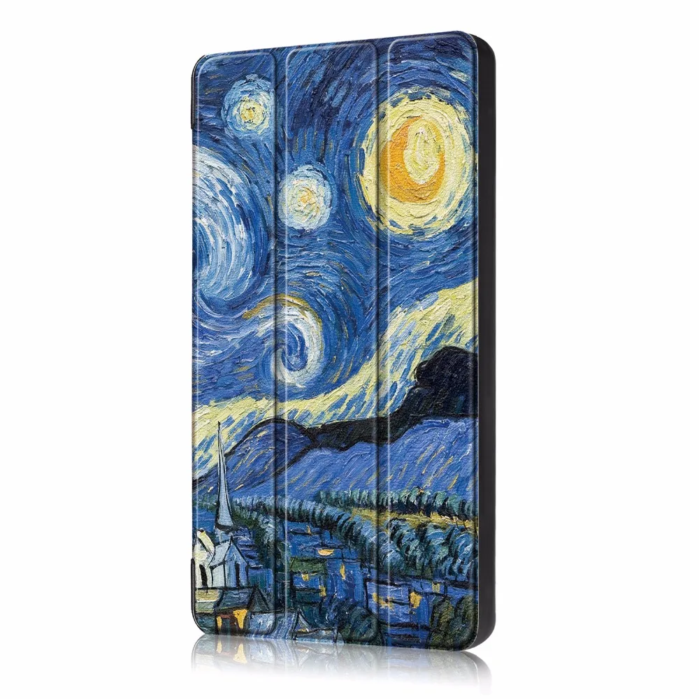 Чехол для Amazon New Fire 7 чехол с принтом PU кожаный чехол-подставка для Amazon Fire 7 9th generation чехол Funda+ стилус