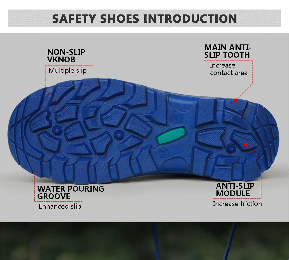 Рабочая защитная обувь для мужчин со стальным носком; Повседневные Дышащие уличные кроссовки; непромокаемые ботинки; удобные промышленные ботинки для мужчин
