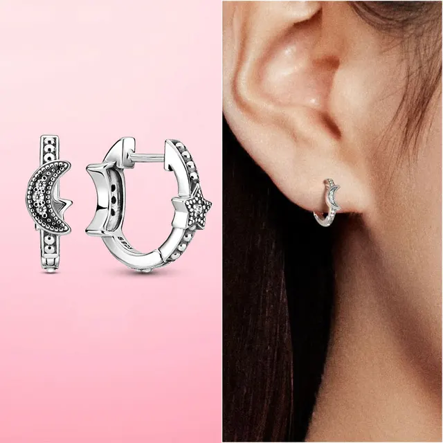 Buy CheapSilver Earrings Real 925 Sterling Silver Asymmetrical Heart Hoop Earrings for Women Fashion Silver Earring Jewelry Gift.