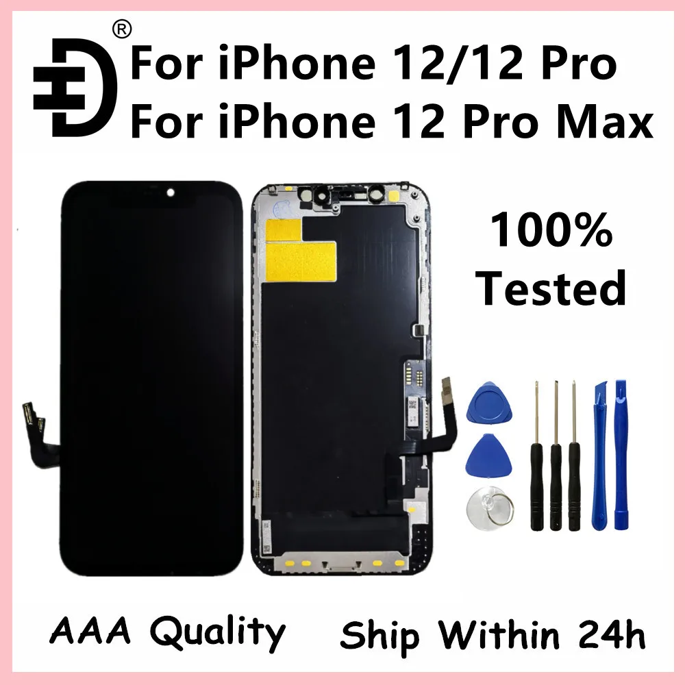 Tested GW OLED For iPhone 12 PRO MAX LCD Display Touch Screen Panel Digitizer Assembly iPhone12 Pro Replacement | Мобильные телефоны