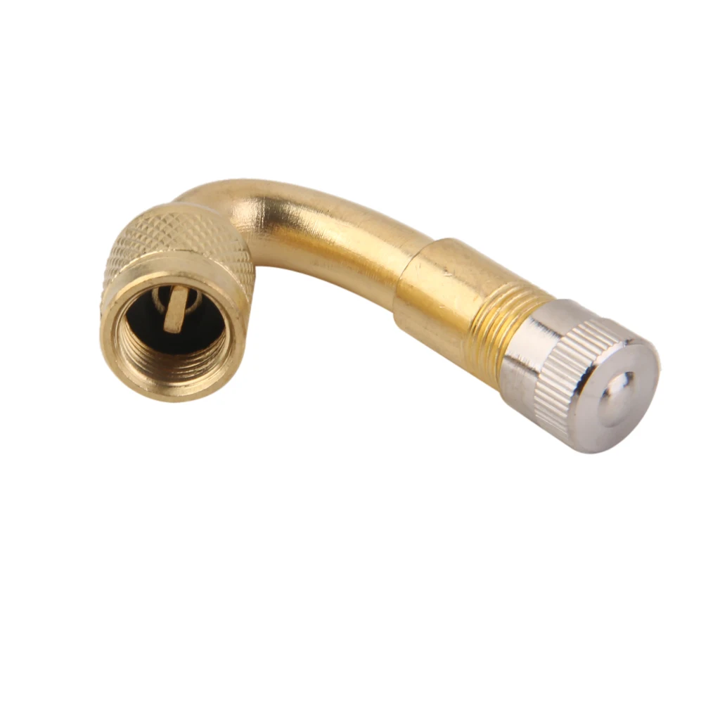 45 Degree Auto Car Lorry Wheel Tyre Valve Extension Adapter with Dust Cap x4