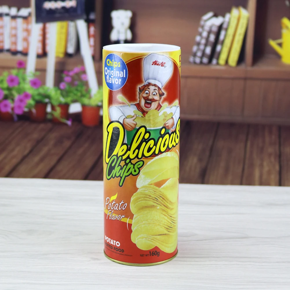 1 Pcs Trick Potato Chip Can Novelty Joke Prank Jump Snake Funny Tricky Toys LA