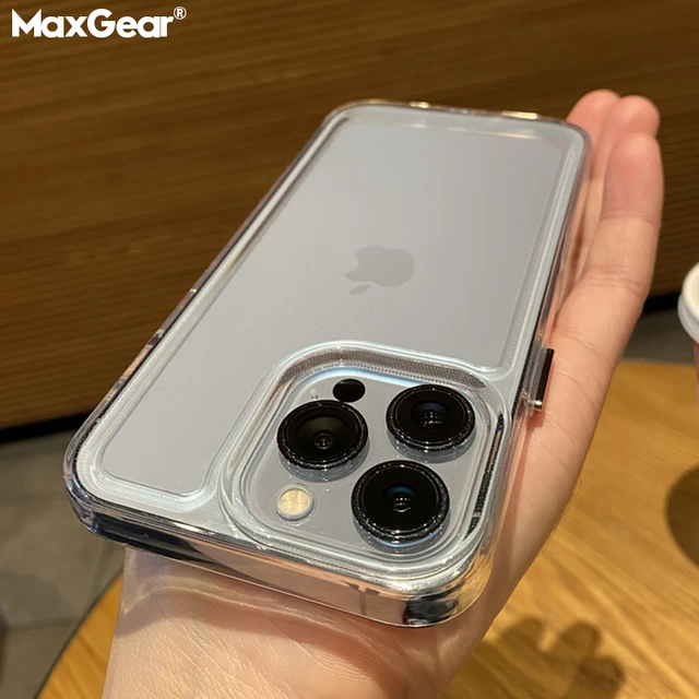 Luxury Simple Clear Black Phone Case For Iphone 12 11 Pro Max Xs Max Xr 8  7plus Se Soft Shockproof Brown Camera Protection Shell - Mobile Phone Cases  & Covers - AliExpress