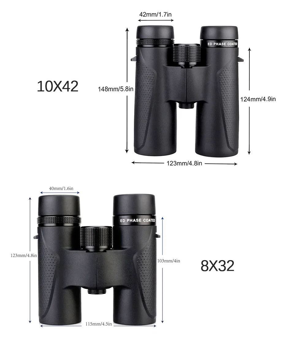 Телескоп ED Бинокль 8X32/10x42 BAK4 призма коррекция фазы покрытием высокой мощности охотничий бинокль высокой четкости SV202 для походов кемпинг наблюдение за птицами охота стрельба из лука стрельба астрономия