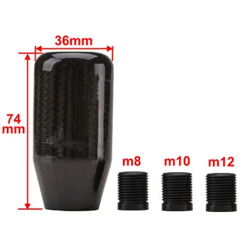 

Universal Shift Knob Shifter 100% Real Carbon Fiber Car Gear Accessory
