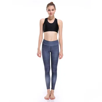 

Geometric Slim Hip-lifting s Ventilation Super-elastic Dried Nine-minute lady Pants leggings