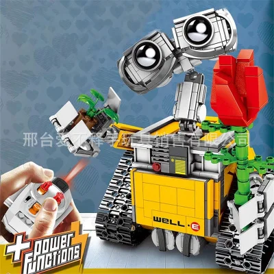 

Children Machinery S7007 Wall-E General Mobilization Robot Toys Small Particles Fight Inserted Building 16003 Celebrity Style