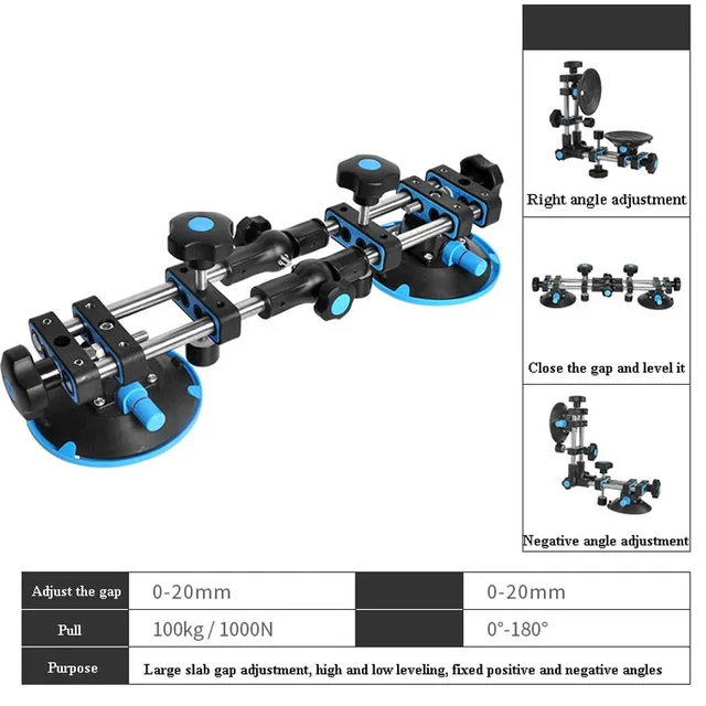 2PCS Right Angel Stone Seam Setter Suction Cup With 6Inch Glass Suckers Lifter,90 Degree Countertop Granite Tile Installation Tool For Stone Marble Slab Glass Joining And Leveling - View #2