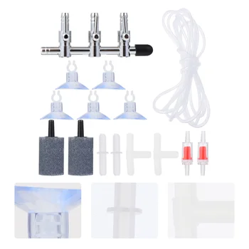 

16PCS/Set Connector Airline Tubing Suction Cup Splitter Air Stone Check Valve for Aquarium