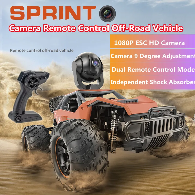 Controllo App 1080P Telecamera Esc Wifi Fpv Auto Rc Ad Alta Velocità 90 ° Regolare L'Ammortizzatore Indipendente 25 Km/H Doppio Camion Telecomandato