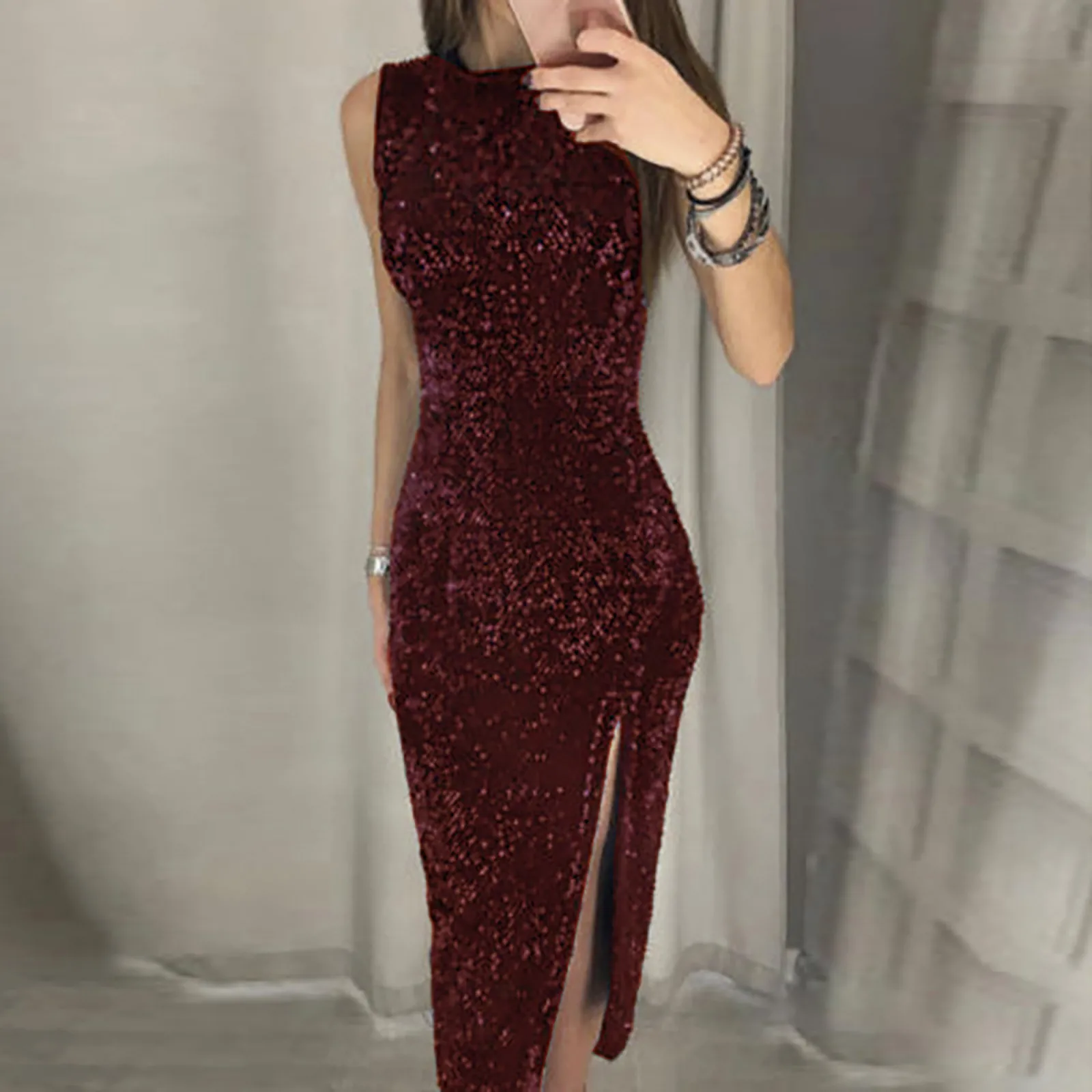 Summer Women Dress Formal Wedding Bridesmaid High-waist Dresses Party Ball Prom Gown Cocktail Vintage Dresses s Mujer Vestido 1
