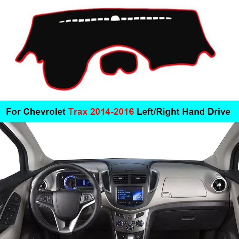 2 Layers Car Dashboard Cover Carpet Capesun Shade For Chevrolet Trax 2014 2015 2016 Auto Dash
