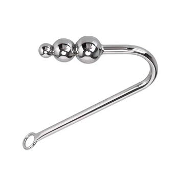 1-3 Balls Stainless Steel Anal Hook Sex Toy For Man Male BDSM Game Metal Anal Plug With Ball Hole Butt Plug Dilator Exotic BDSM 2