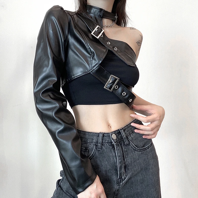 【DISCERNMENT】Hipper Button Leather Jacket Forest Guardians Brown Leather Bomber Jacket Featuring Deer