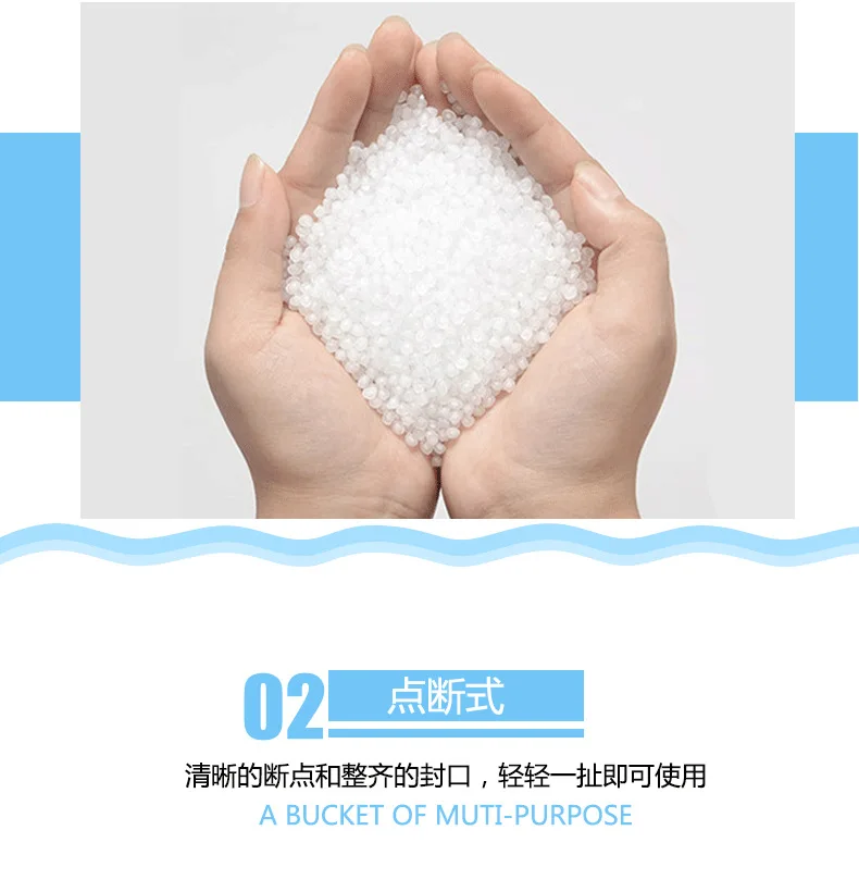 10 Roll Packing Garbage Bag Kitchen for Home& Office Use Wholesale Large Size Color Thick Plastic Bag 45*50 Cm