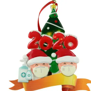 

Resin Diy Face Mask Husband Snowman Christmas Tree Decoration Pendant Family Decoration Hanging Pendant
