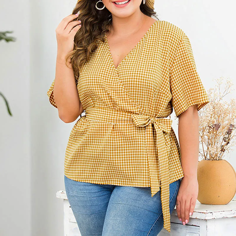 Летняя женская футболка, большие размеры, обхват груди 136 см, 5XL, 6XL, 7XL, 8XL, женская желтая футболка