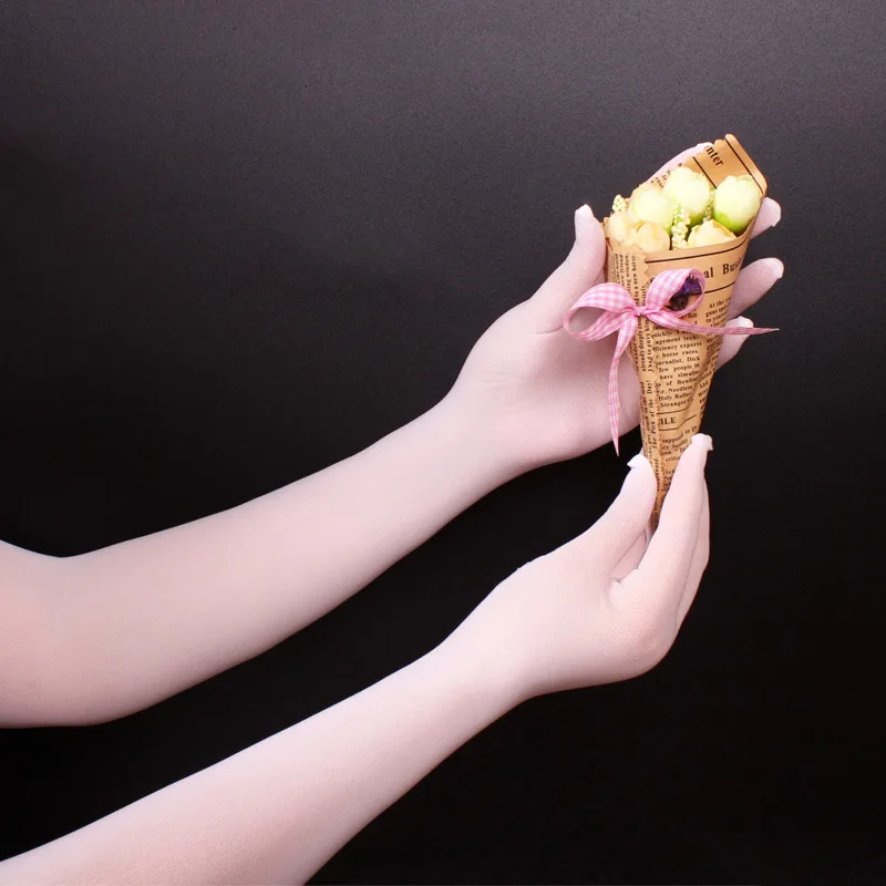 Women Man Thin Seamless Sexy Long High Elasticity Stockings Gloves Transparent Cosplay Etiquette Sunscreen Solid Soft Mittens cycling gloves fingerless gloves fishing gloves sports gloves tactical gloves half finger gloves gym gloves compression gloves warm gloves sunscreen gloves