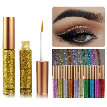 

10 Colors Glitter Liquid Eyeliner Waterproof Shimmer and Shine Eye Liners Cosmetic Eye Makeup Shining Eye Beauty Eye Liner
