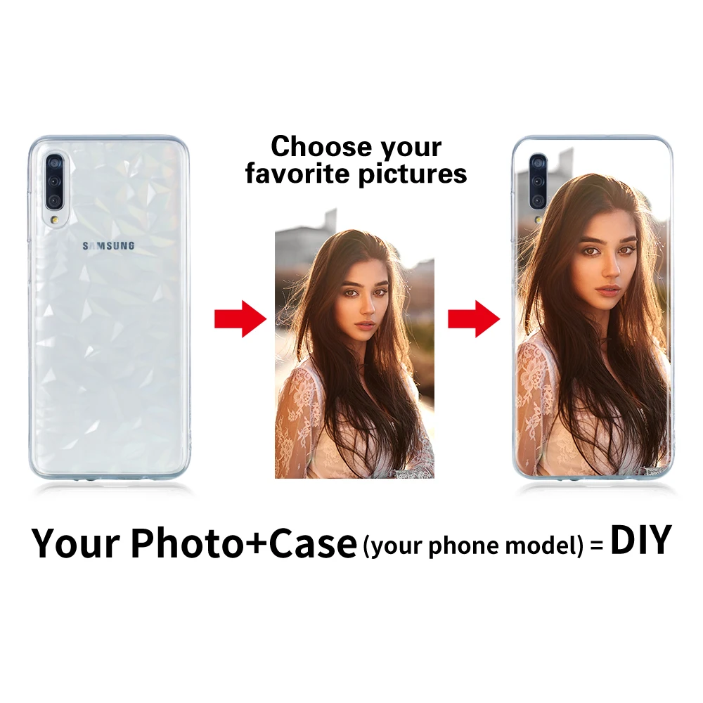 DIY заказной чехол для телефона Samsung Galaxy A50 A51 A71 A21s A31 A10 A20 A30 A40 S20 FE S10 S9 S8 Note 20 10 9 Plus