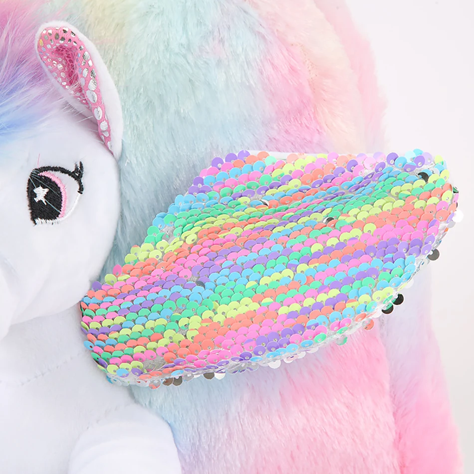 Unicorns Cartoon School Book Bag Backpacks Cute Fashion 3D Fur Backpacks For Girls Travel Backpack Children 14 H5e6caa82a3464ea9ba31c99e54d411c61