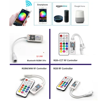 

21key RF RGB Wifi LED Controller DC9-28V RGBW RGB CCT Pixel Strip Alexa Google Home Music Timer Bluetooth RGBW Controller 12-24V