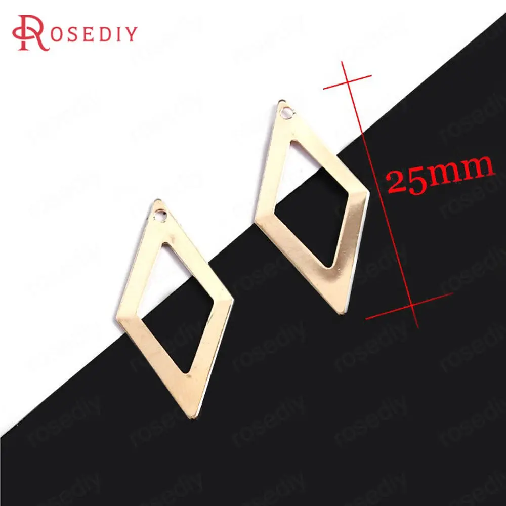 

(C269)30 pieces Gold Color Plated Brass Prismatic Charms Pendants Diy Jewelry Findings Earrings Accessories Wholesale