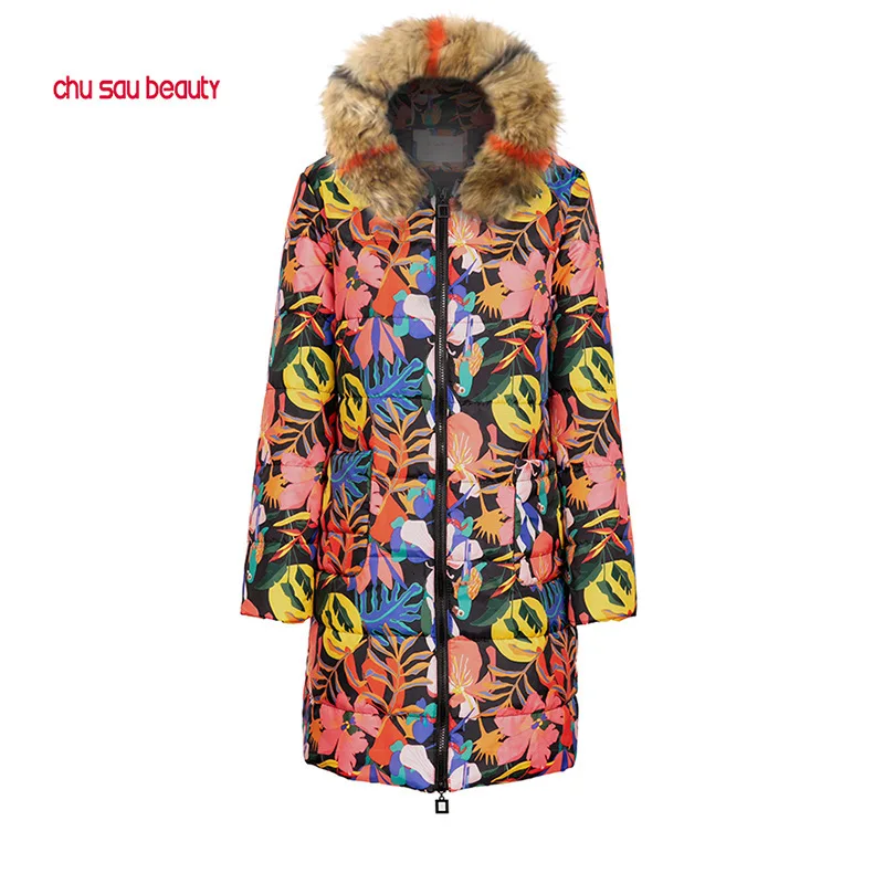 Cotton Suit-dress Heavy Seta Lead Down Cotton-padded Clothes Nation Wind