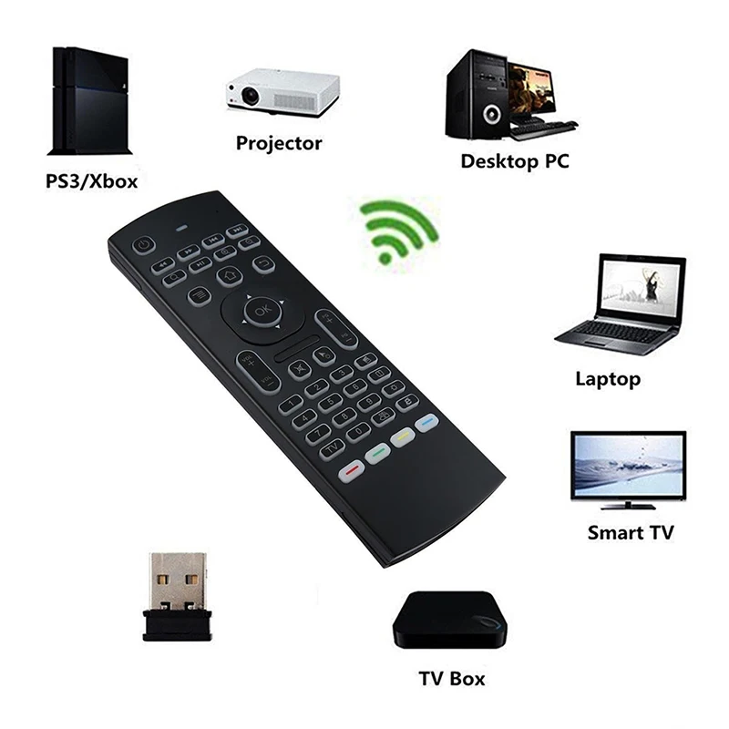 

MX3 MX3-L Backlit Air Mouse T3 Smart Voice Remote Control 2.4G RF Wireless Keyboard For X96 mini KM9 A95X H96 MAX Android TV Box