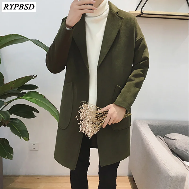 Man Wool Coat Trench Fashion Casual Long Coat Men Warm Long Sleeve Loose High Quality Cotton Long Woolen Coat Men 2019 New Man Wool Coat Trench Fashion Casual Long Coat Men Warm Long Sleeve Loose High Quality Cotton Long Woolen Coat Men 2019 New