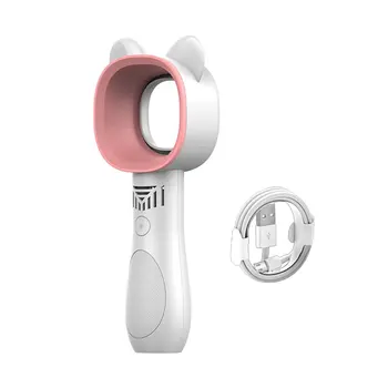 

1 pcs Zero9 cute cat handheld leafless fan mini charging small fan mini usb charging student handheld fan