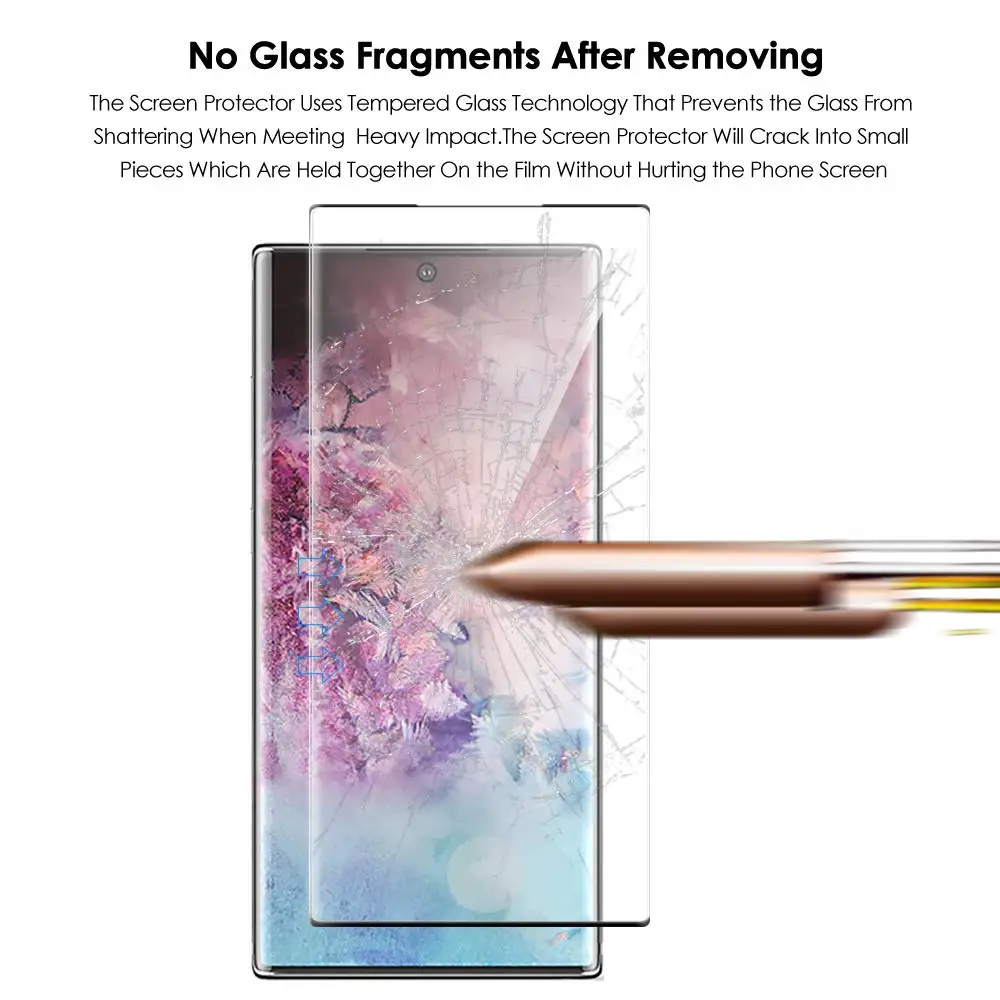 Полное покрытие закаленное стекло для SAMSUNG Galaxy S8 S9 S10 Note 8 9 10 Note10 Pro Защита экрана Plus