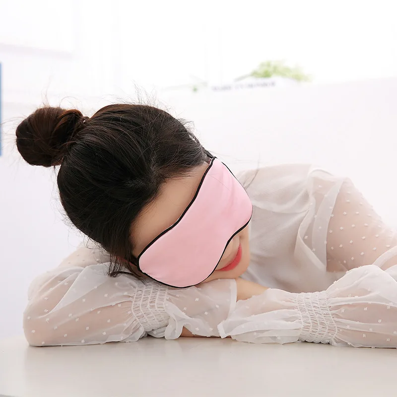 

Adjustable Shading Breathable Eye Patch Manufacturers Direct Selling Mitigate Eyestrain Help Sleep Solid Color Imitated Silk Fab