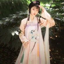Традиционный Hanfu Женский китайский танцевальный костюм, костюм для народного фестиваля, платье феи, одежда для выступлений, одежда для восточных танцев DC2694